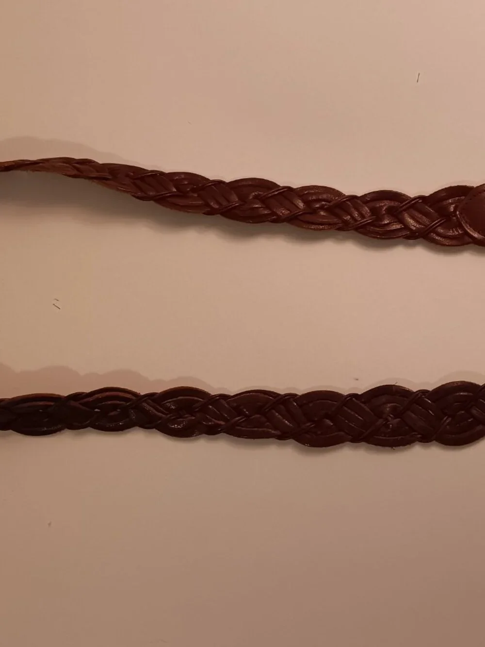 Vintage County Seat Women's Rustic Brown Braided Leather Belt - Size L